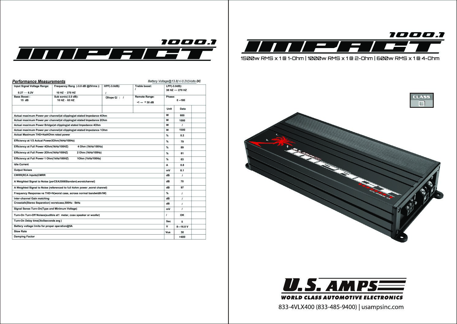US Amps Impact 1000.1 - Image 3