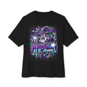 Merlin Wizard Graphic Tee | Merlin U.S. Amps Dripping Neon Design