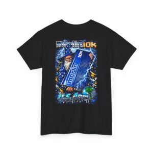Merlin 10K Godfather Wizard Graphic Tee – U.S. Amps Lightning Edition (Black)