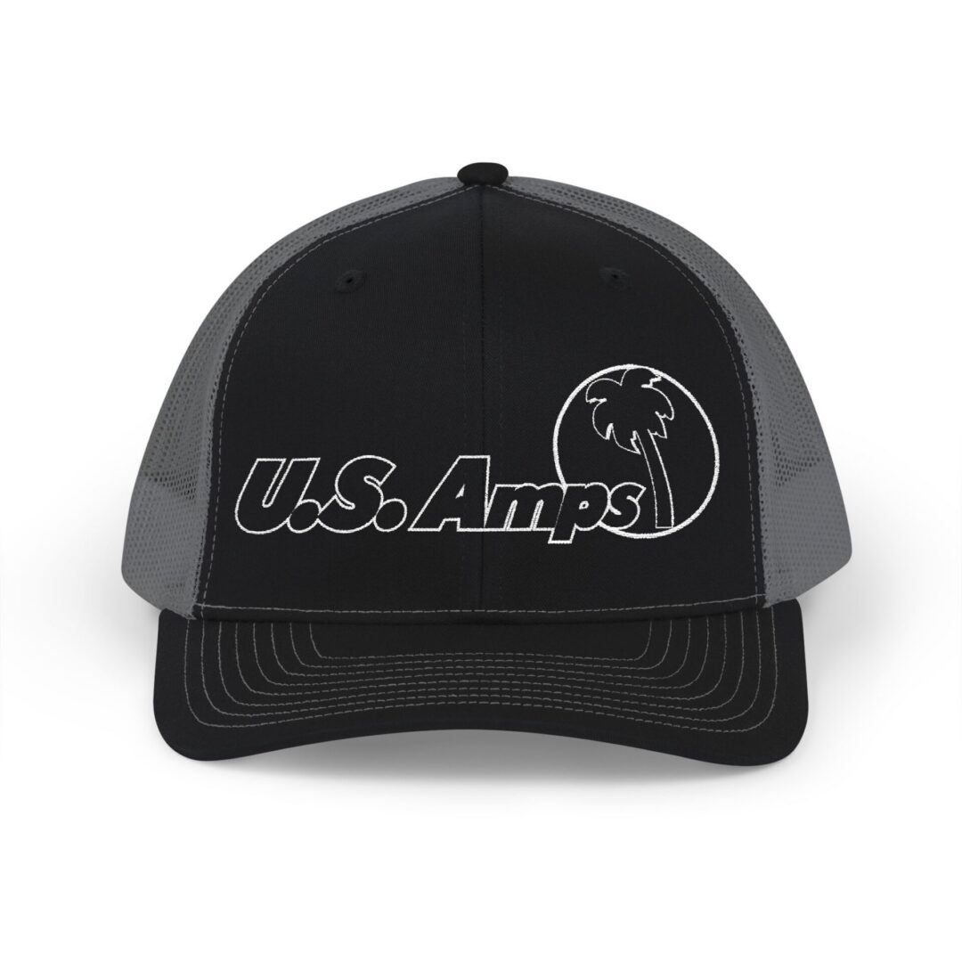 Trucker Cap — U.S. Amps Retro Palm Logo Snapback - Image 5