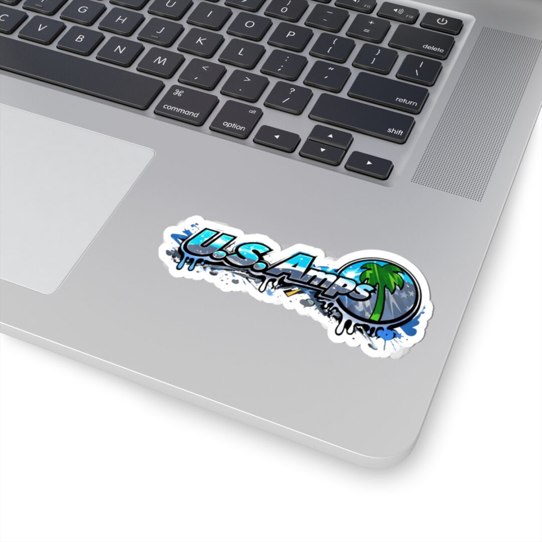 U.S. Amps Logo Sticker — Palm Drip Kiss-Cut Sticker - Image 2