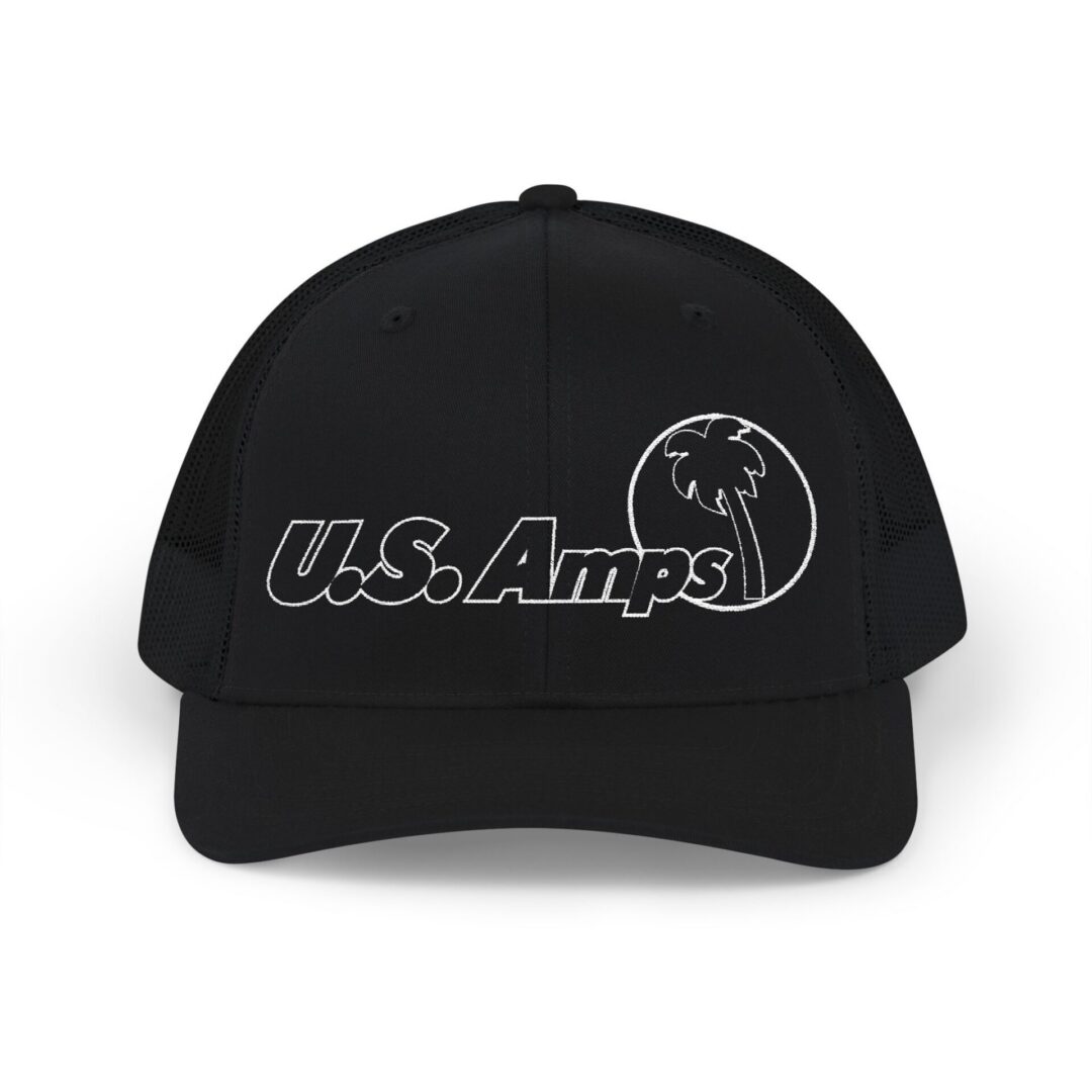 Trucker Cap — U.S. Amps Retro Palm Logo Snapback - Image 9