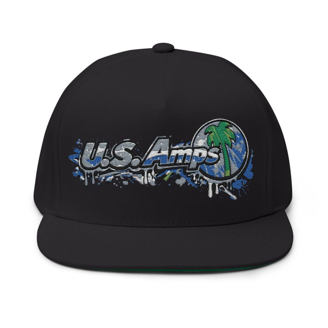 U.S. Amps Logo Embroidered Flat Bill Cap - Image 9