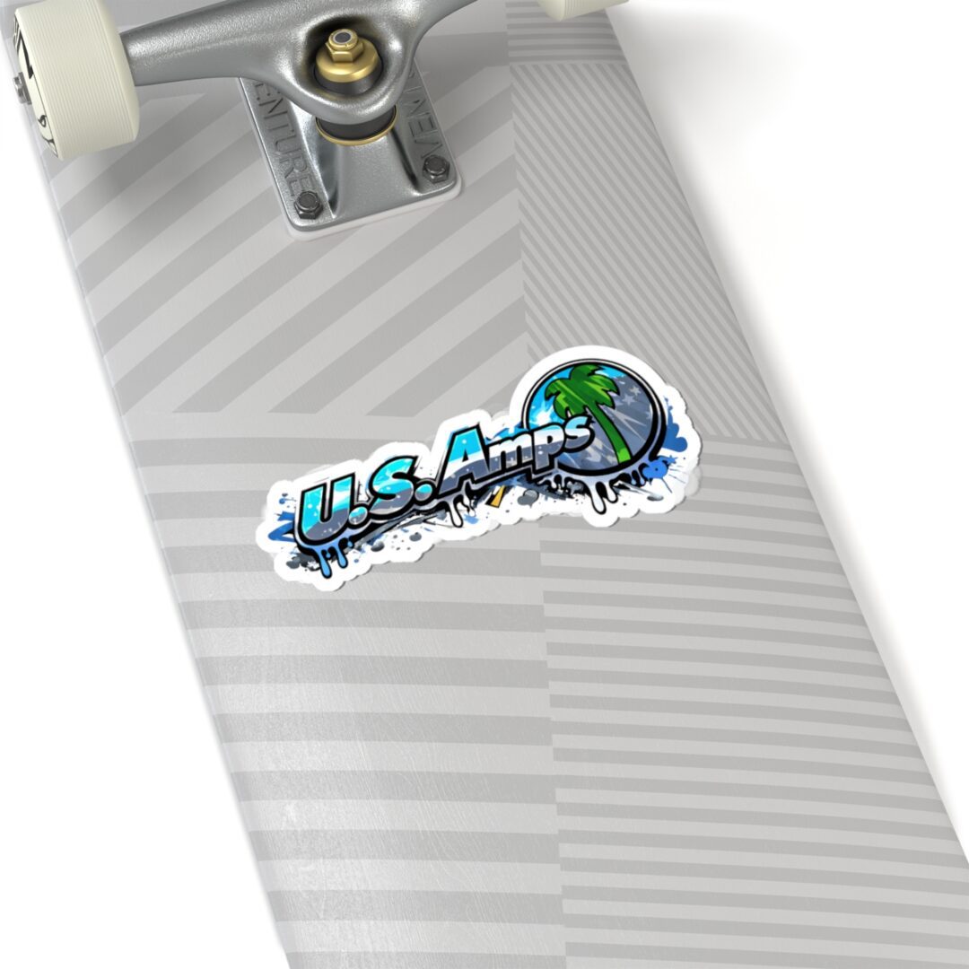 U.S. Amps Logo Sticker — Palm Drip Kiss-Cut Sticker - Image 5