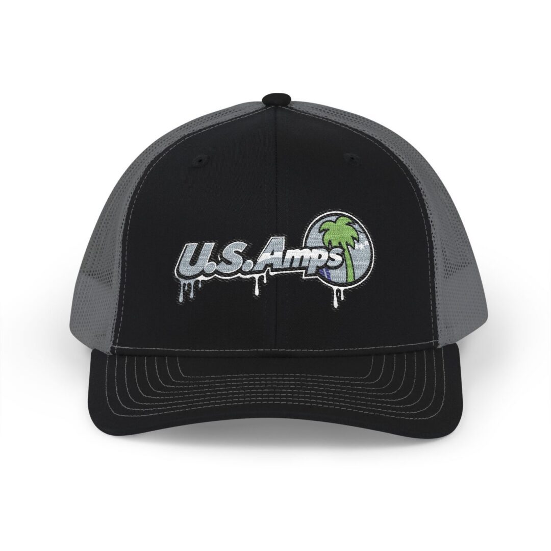 Trucker Cap — U.S. Amps Retro Palm Logo Snapback - Image 5
