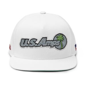 U.S. Amps Logo Embroidered Flat Bill Cap