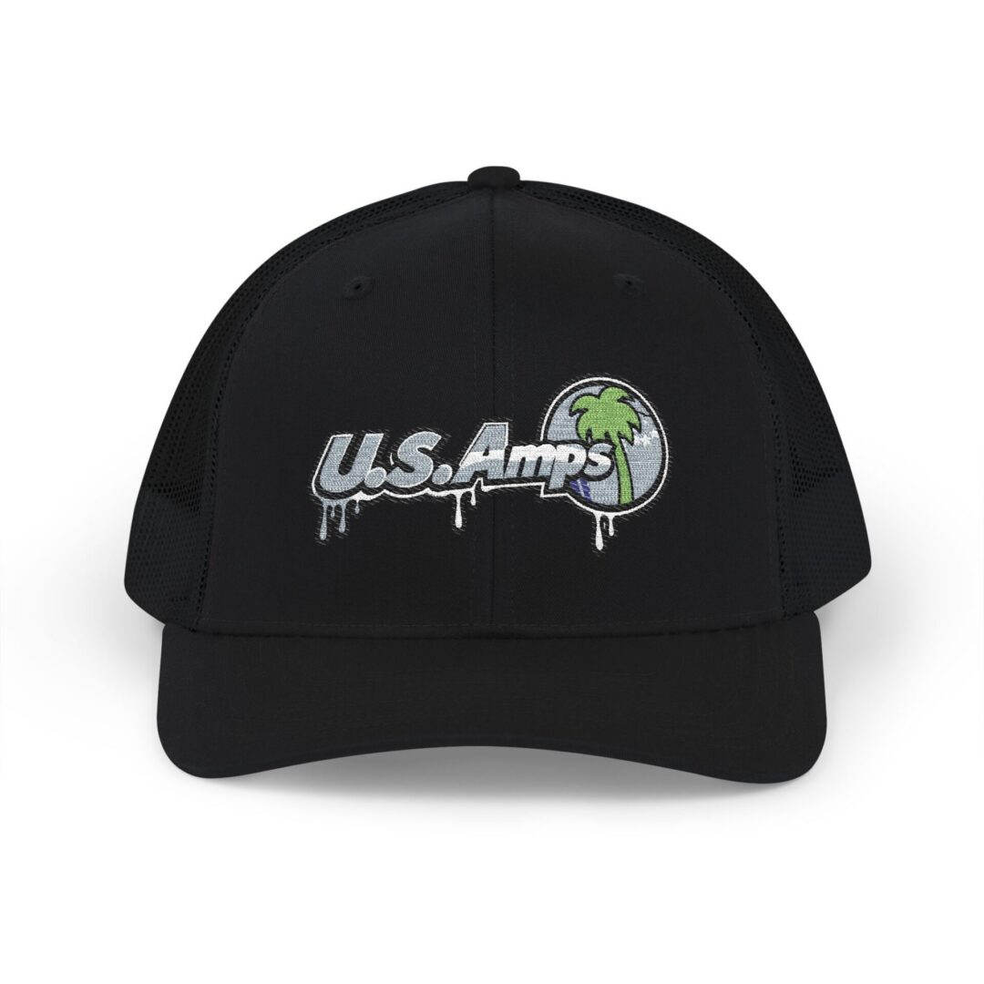 Trucker Cap — U.S. Amps Retro Palm Logo Snapback - Image 9